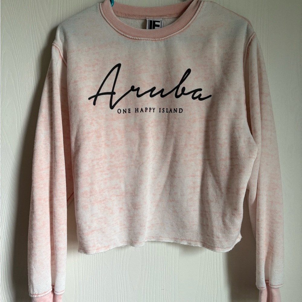 Women's Pink Cropped Sweater